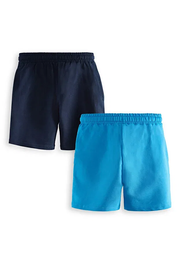 Детские шорты для мальчиков хлопковые комплект 2 шт Basics Denokids, Navy Blue — фото 4
