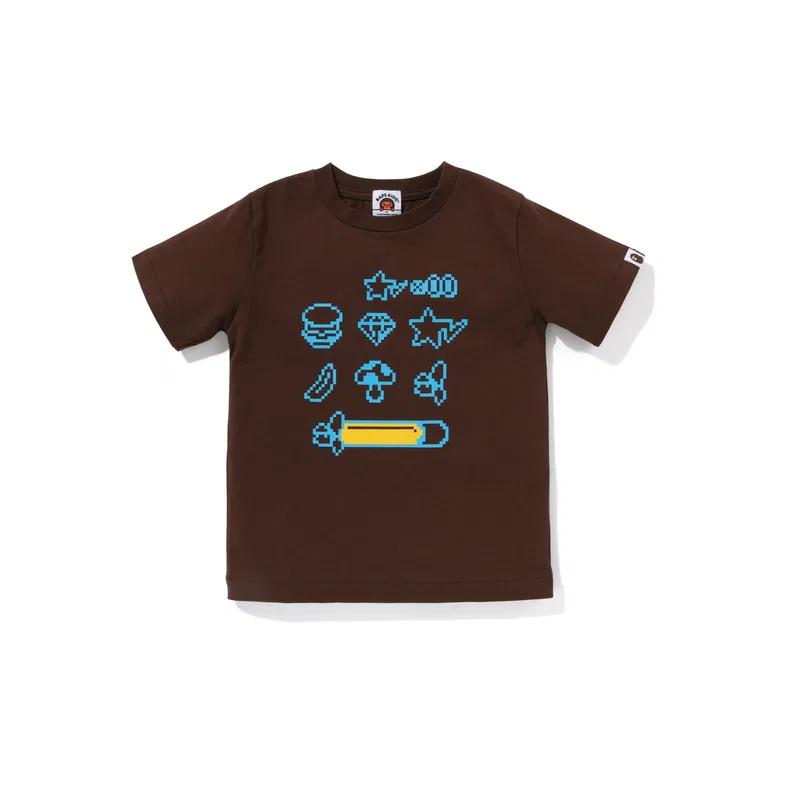 Детская футболка с круглым вырезом A BATHING APE, Coffee BWX
