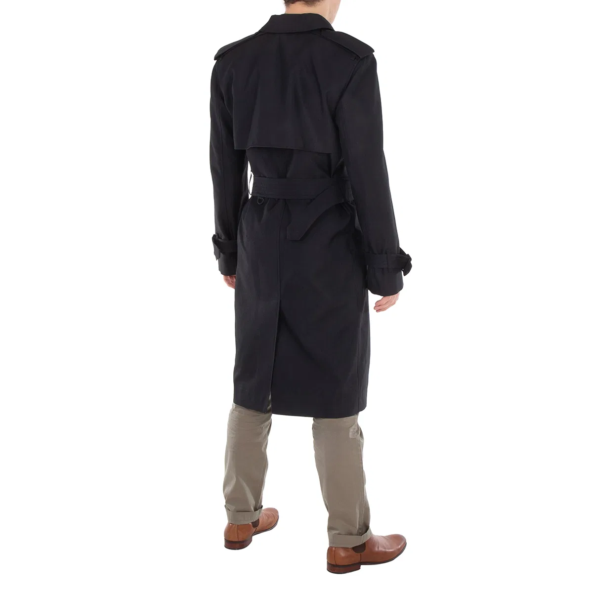 Плащ из шёлкового микса с двубортной застёжкой Double-Breasted Silk-Blend Trench Coat Burberry, Black — фото 3