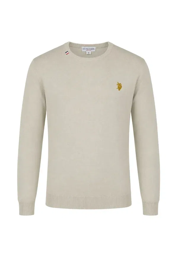 Свитер хлопковый Burt U.S. Polo Assn., beige chiaro, бежевый — фото 4