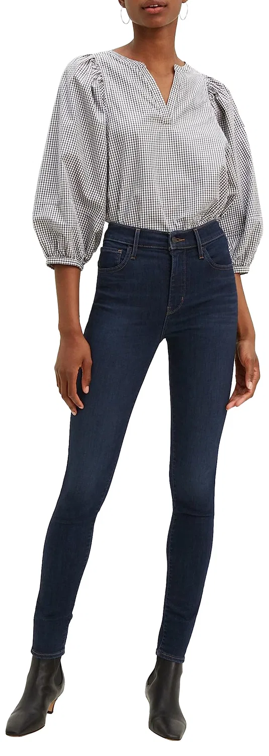 Женские джинсы с высокой посадкой и суперскинни-кроем Levi's 720 High Rise Super Skinny, Deep Serenity