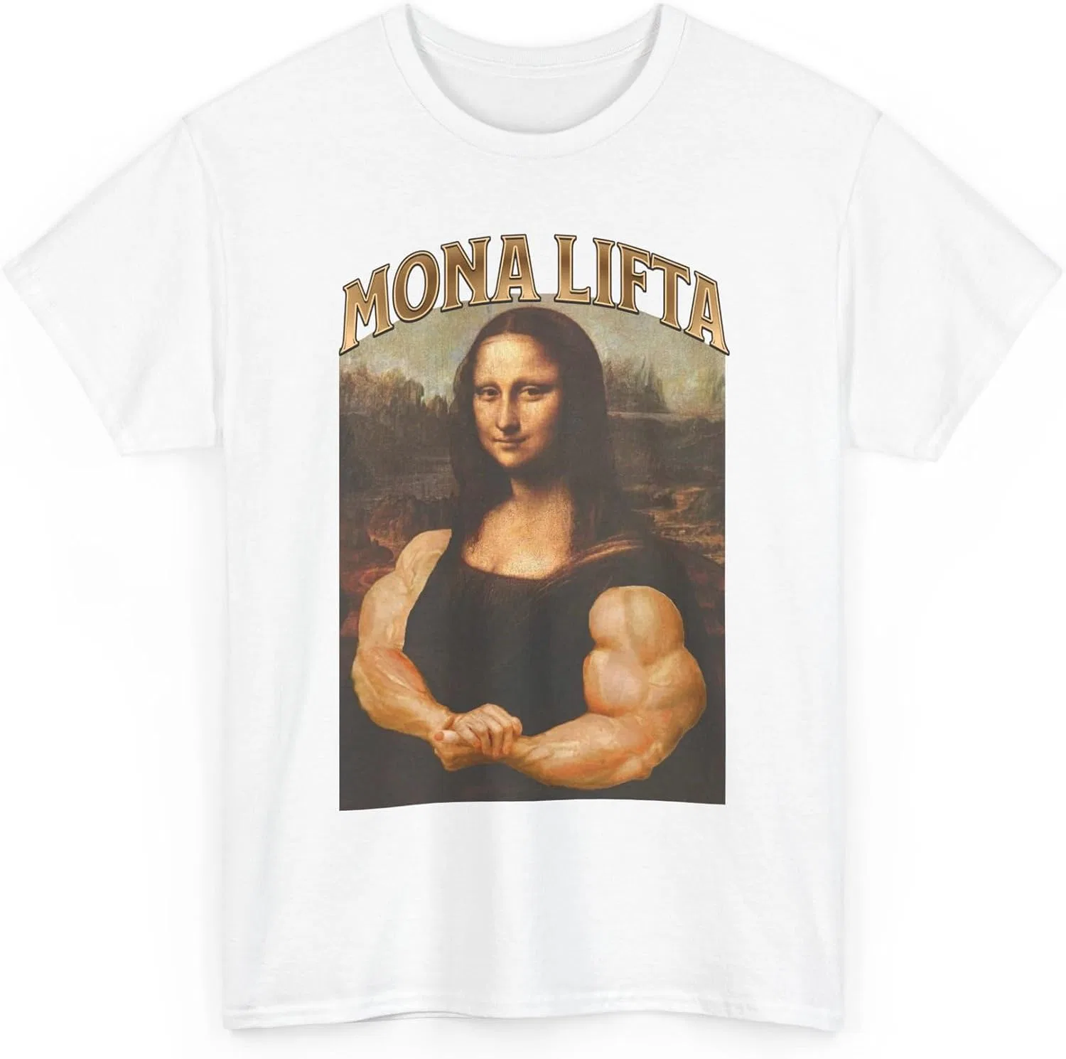 Футболка с принтом Mona Lifta Gildan 5000, White
