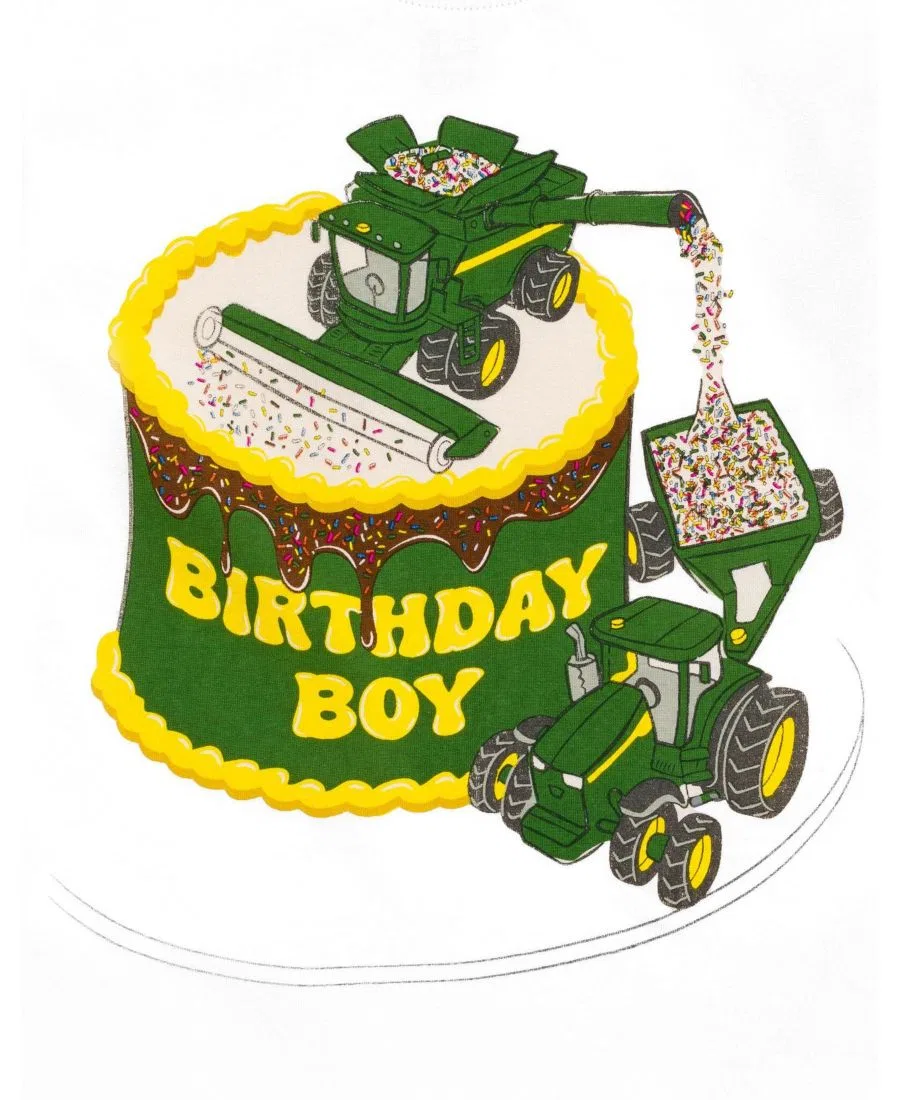 Футболка с принтом John Deere Toddler Boys 2T - 4T Birthday T-Shirt, Natural — фото 3