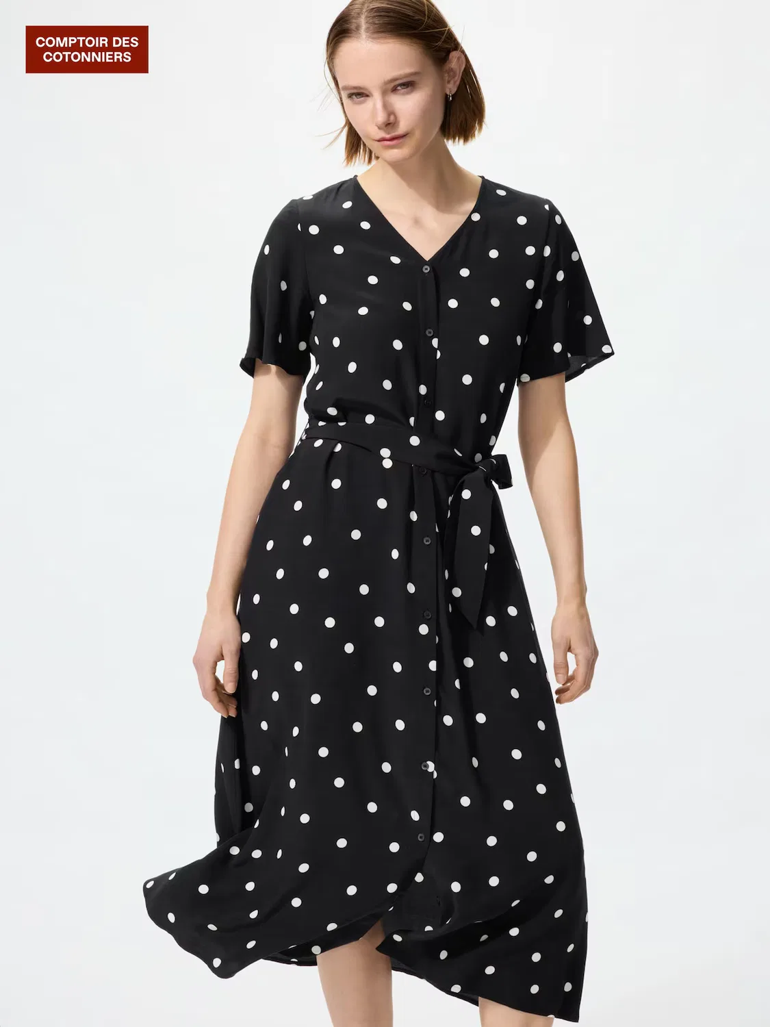 Платье Uniqlo, длинное, черное