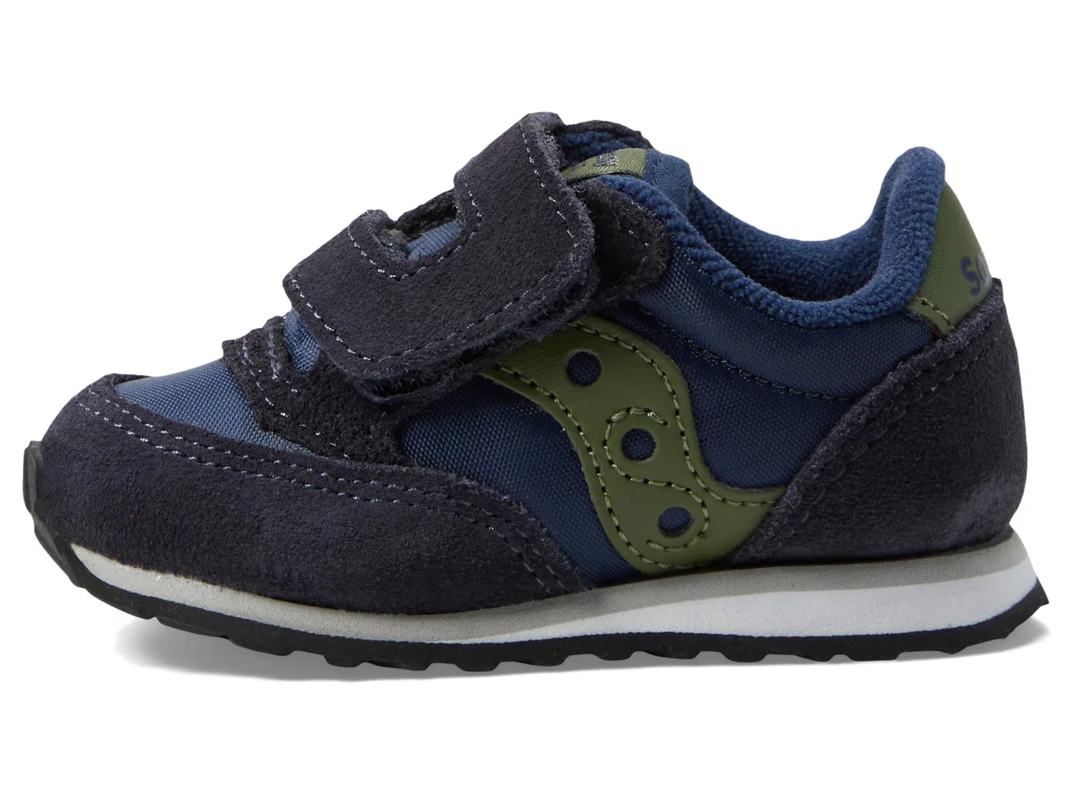 Детские кроссовки с липучкой Jazz Hook & Loop Sneaker Saucony, Navy Blue Olive — фото 4