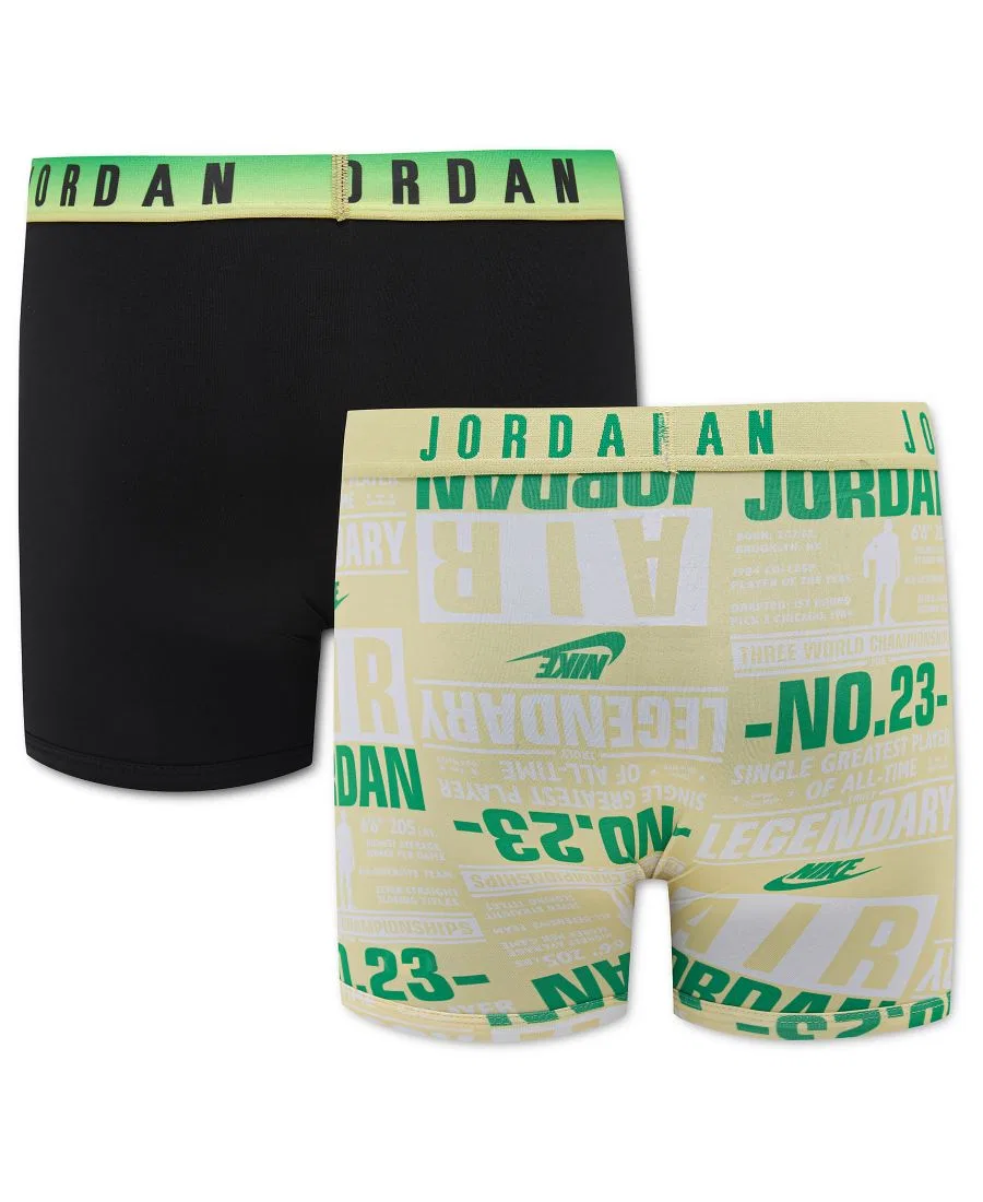 Трусы-боксеры с принтом Dri-FIT, комплект из 2 шт Jordan, Lemon Wash/Black — фото 2