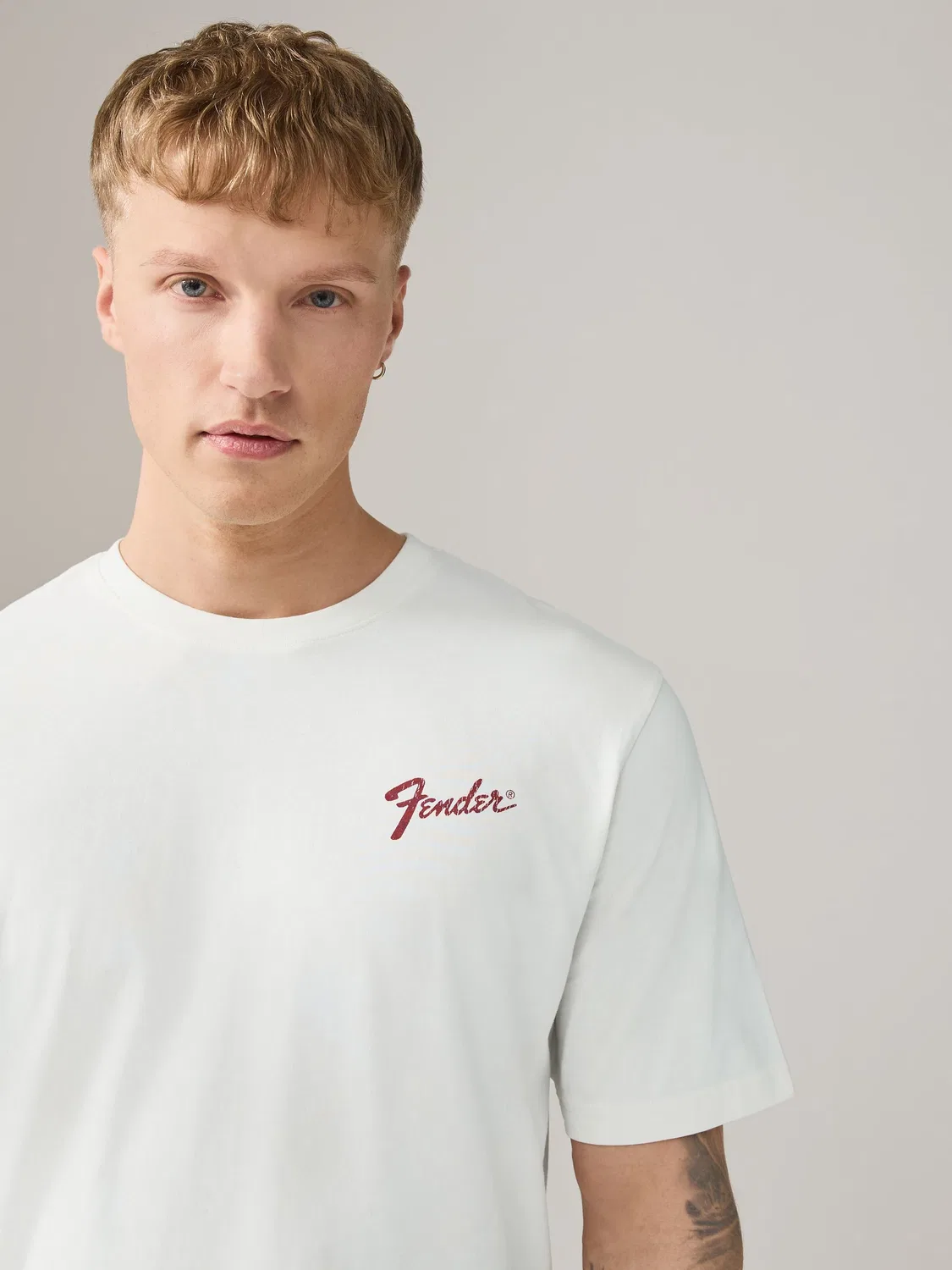 Футболка с графическим принтом Fender Next, белый — фото 4