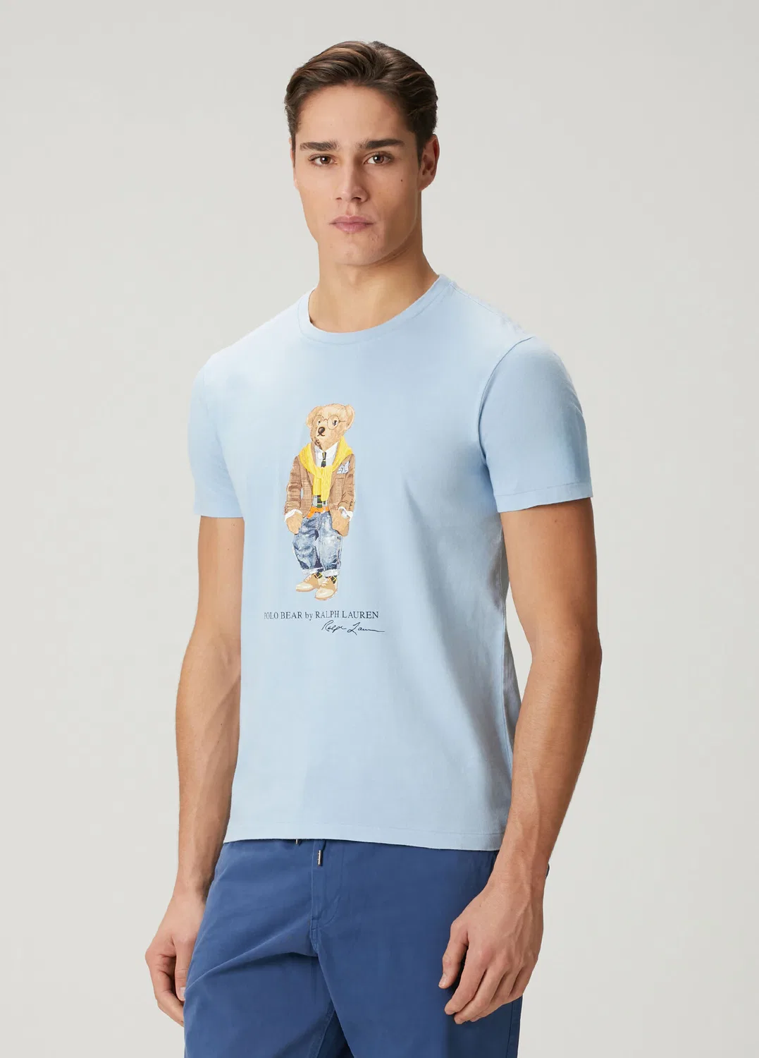 Футболка Polo Ralph Lauren Mavi Logo Baskılı Jersey, Mavi — фото 3