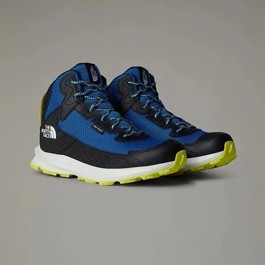 Детские ботинки с закрытым носком на шнуровке Y Fastpack Hiker Mid WP The North Face, Синий — фото 4
