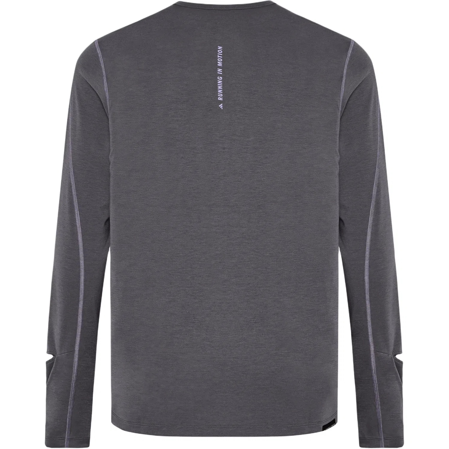 Мужская футболка для бега с круглым вырезом Adidas, Rock Grey/Magic Lilac — фото 3