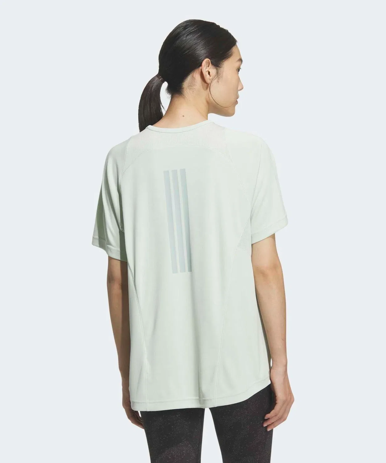 Женская футболка свободного кроя с коротким рукавом Adidas Training Essentials Plus, Green — фото 2