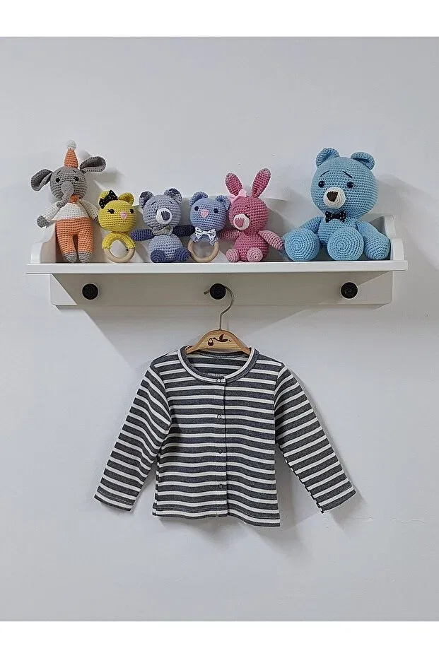 Детский кардиган с длинным рукавом Newborn Fashion Club, Anthracite Striped