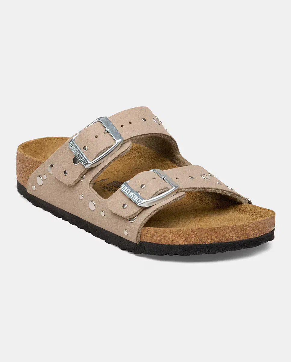 Детские сандалии для девочек с заклепками Arizona Birkenstock, Gris — фото 2