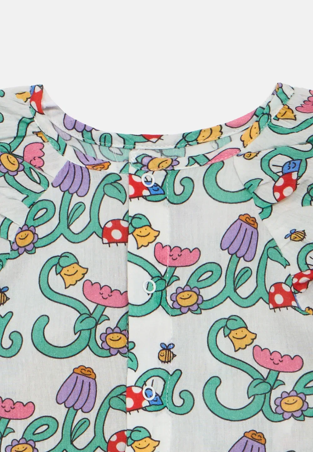 Детский комплект: платье и шорты Stella Mccartney Kids, Ivory/Multi-Coloured — фото 4