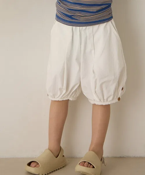 Детские шорты-баллоны с принтом, модель Button Tuck Balloon, riziere, White