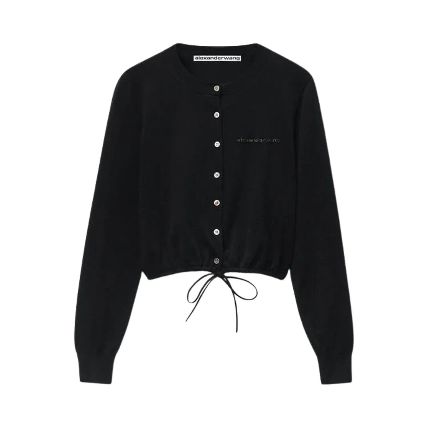 Кардиган Alexander Wang с завязками по низу, черный