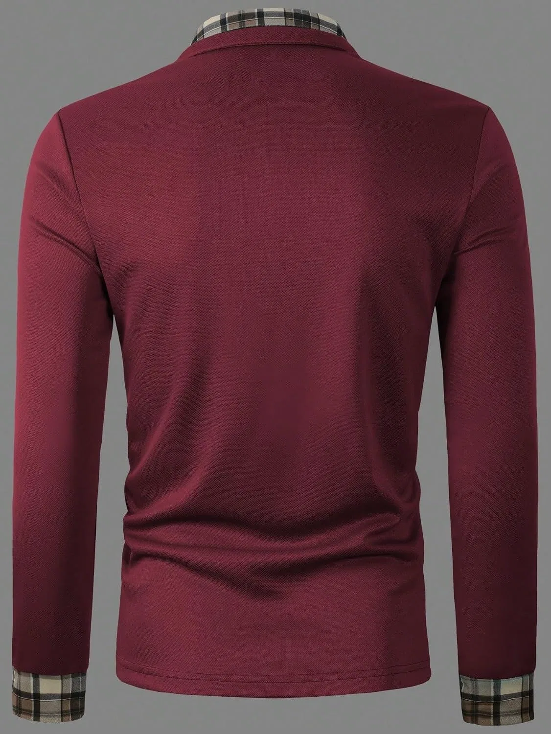 Мужская футболка с длинным рукавом Regular Fit, Burgundy — фото 3
