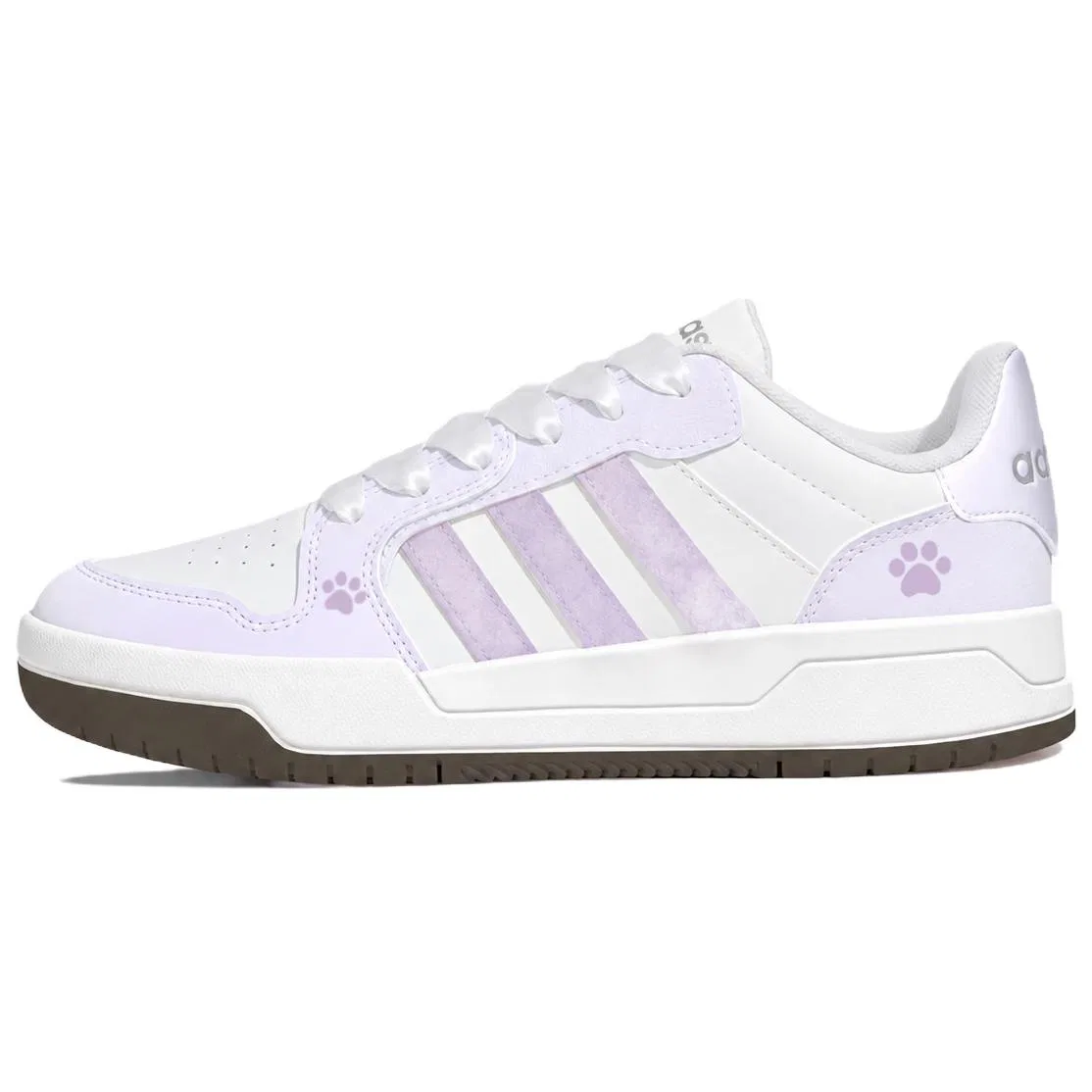 Детские скейтборд-кроссовки с принтом кошачьих лап ENTRAP Adidas, Light Purple
