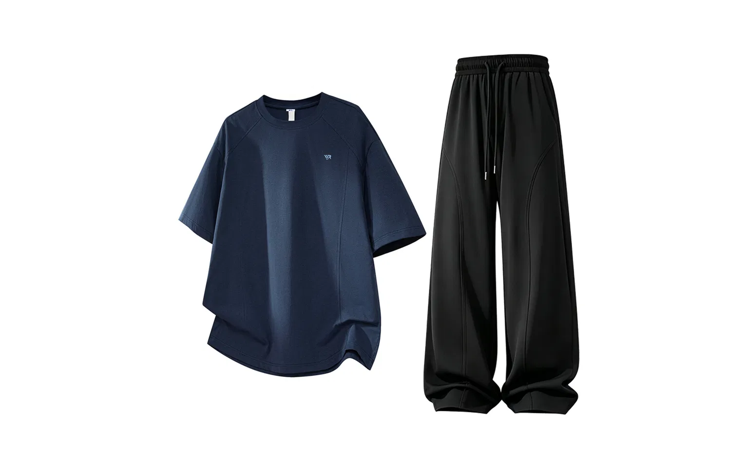 Детский спортивный комплект с принтом Retro Navy Blue+Black WARRIOR