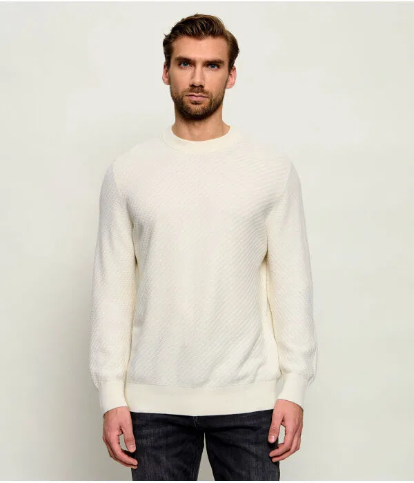 Мужской джемпер Regular Fit H-Lofranco BOSS, Crema