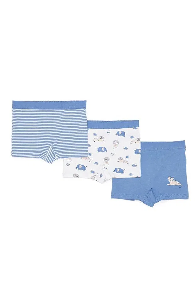 Детские трусы для мальчиков хлопковые Ebebek Hello Baby, Ecru Printed