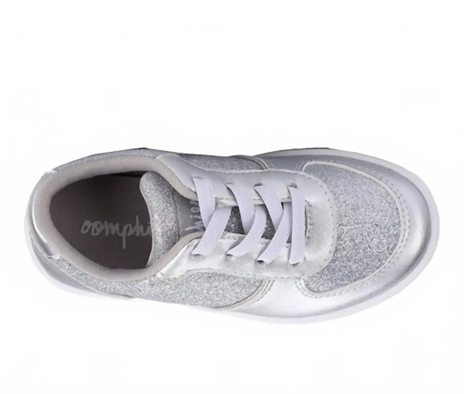 Детские кроссовки для девочек блестящие Mika Shoe Oomphies, Silver — фото 4