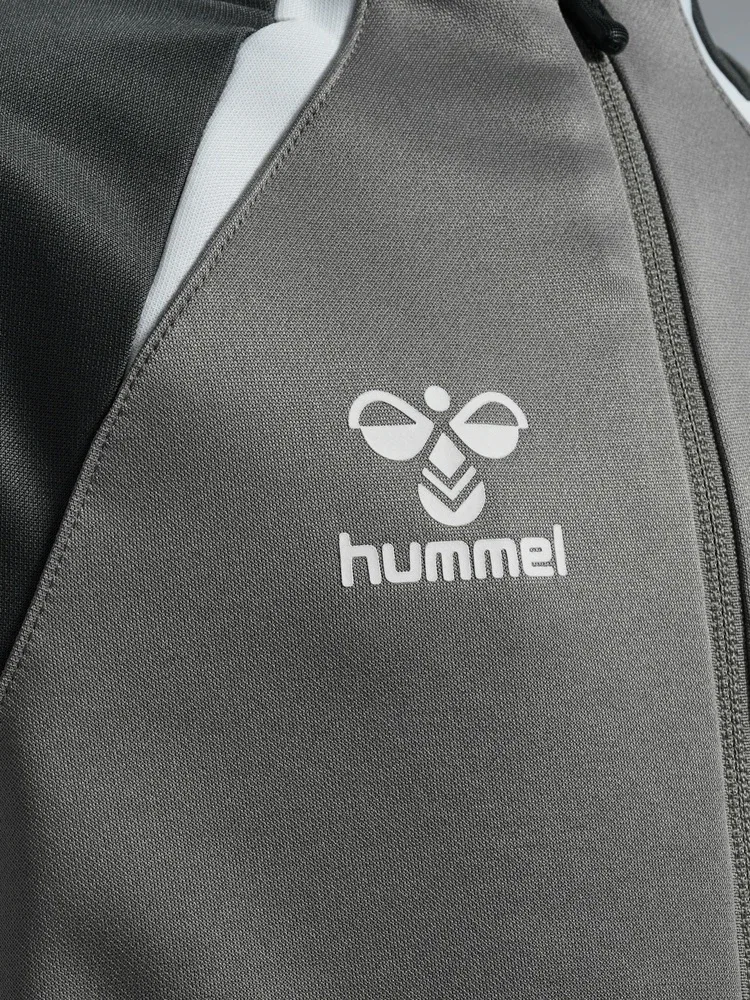 Куртка спортивная детская на молнии Lead 2.0 Track Zip Jacket Hummel, серый — фото 3