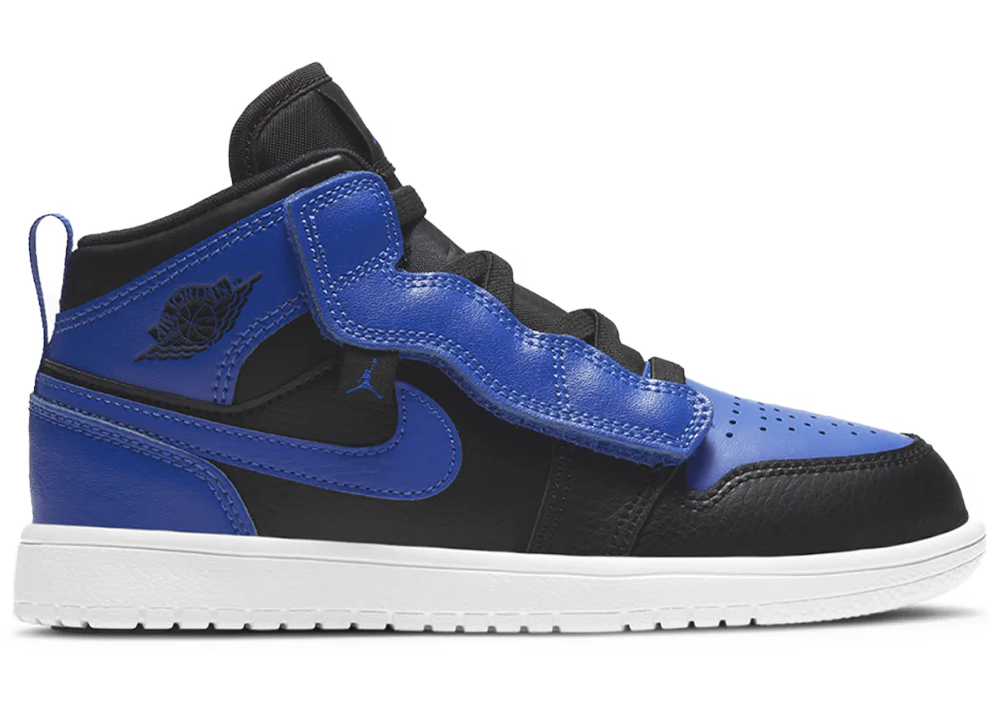 Детские кроссовки с высоким берцем Jordan 1 Mid Alt Jordan, Black/Hyper Royal-White