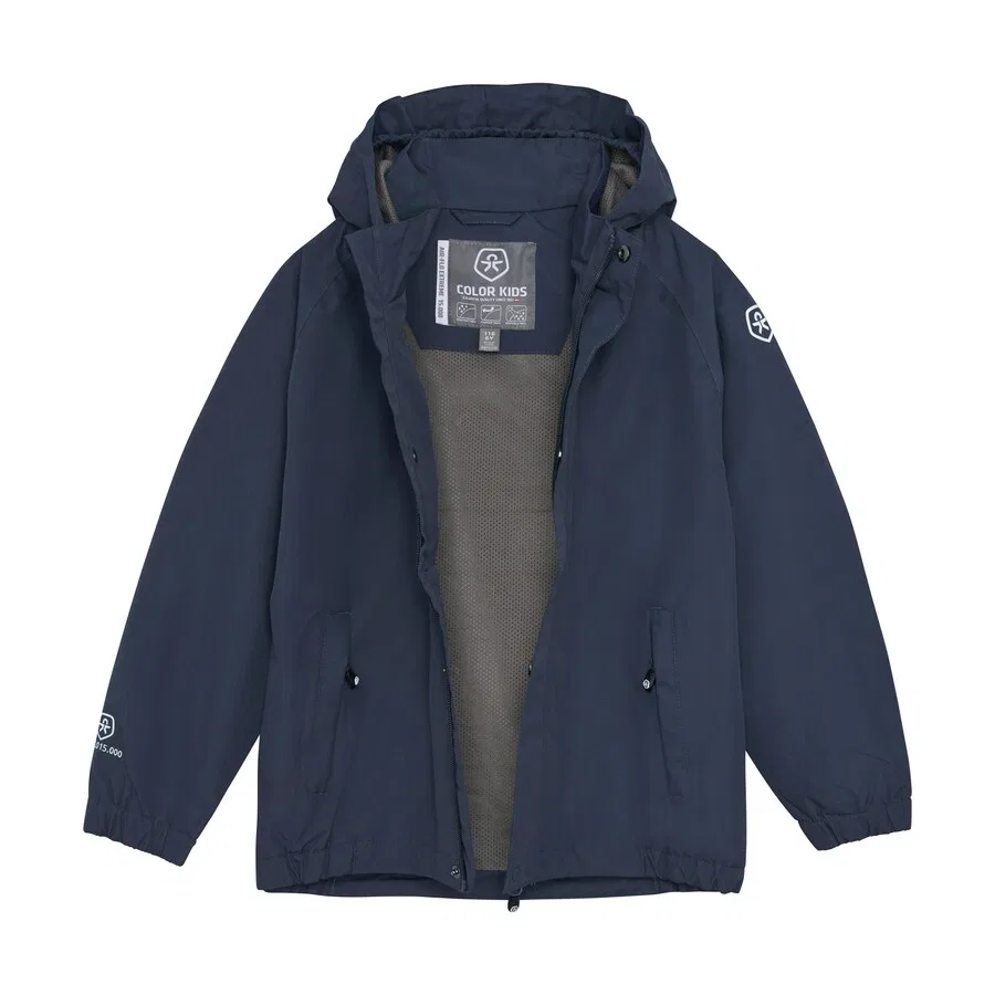 Детская спортивная куртка COLOR KIDS Performance Jacket 'Shell' темно-синего цвета — фото 2