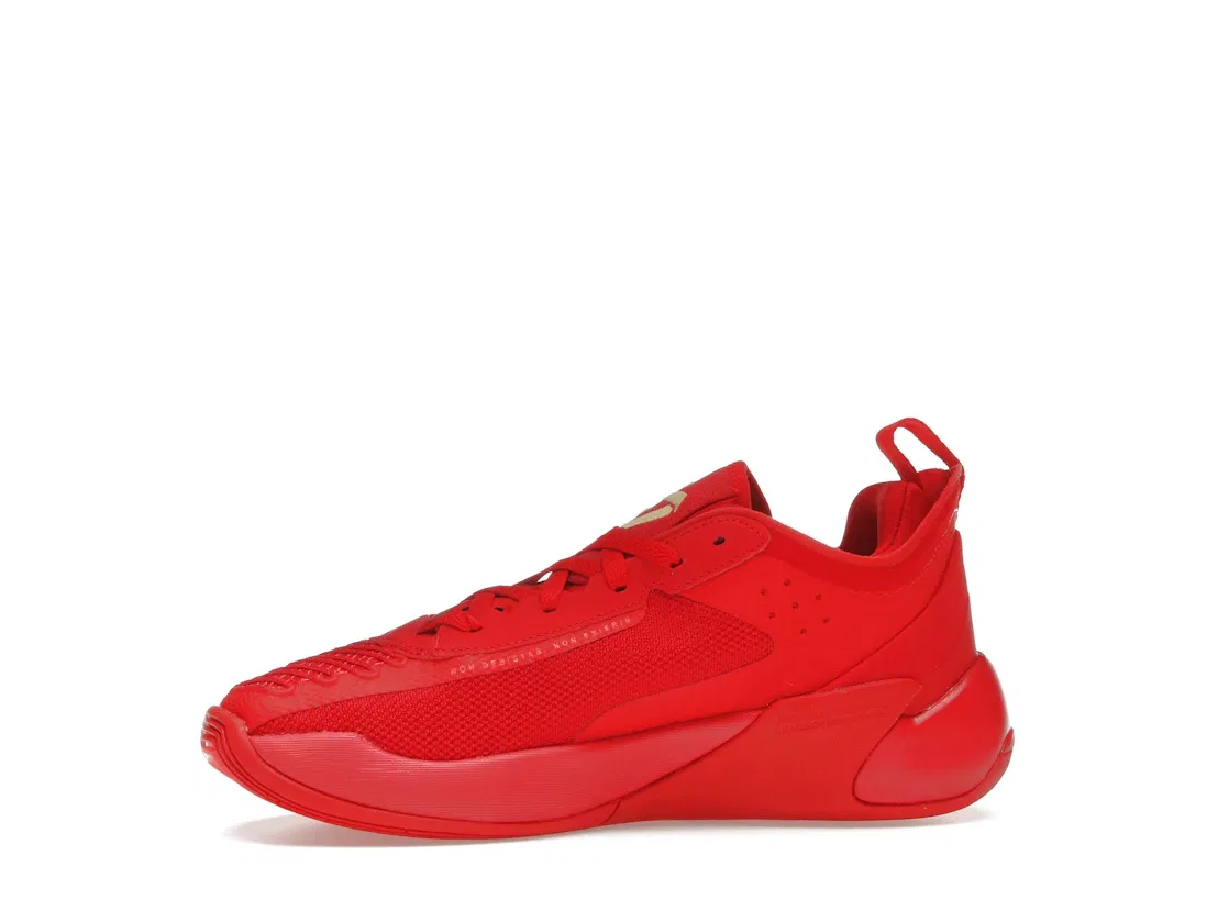 Детские кроссовки для мальчиков с высокими характеристиками Jordan Luka 1 Jordan, University Red/Metallic Gold — фото 3