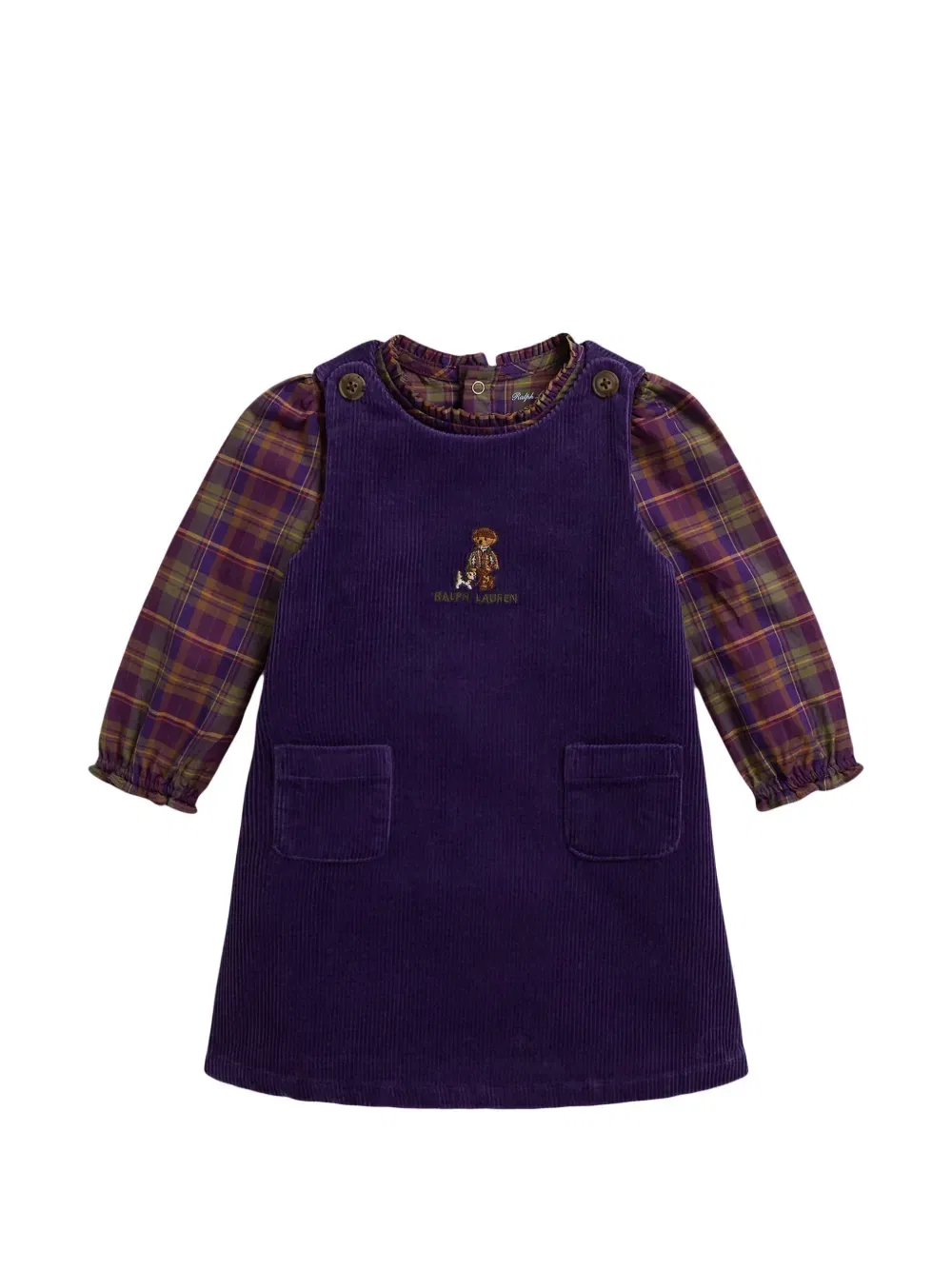 Вельветовое платье Polo Ralph Lauren Kids, фиолетовый
