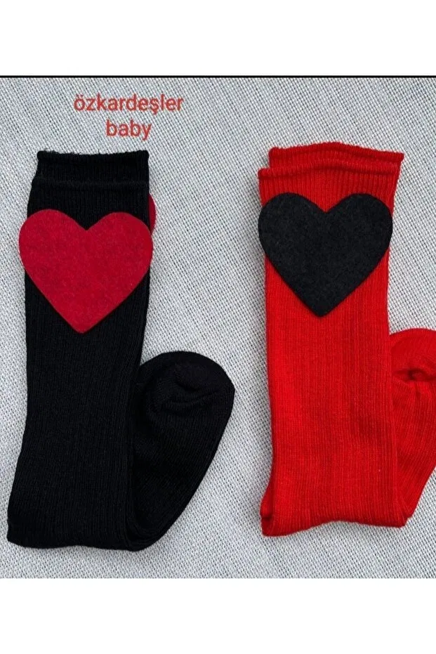 Детские носки до колен с животным принтом Özkardeşler Baby, Black And Red