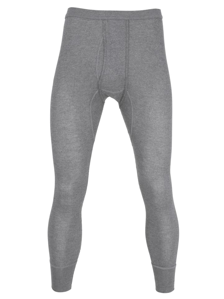 

CECEBA Классические длинные трусы с двойной ребристой отделкой, серого меланжевого цвета