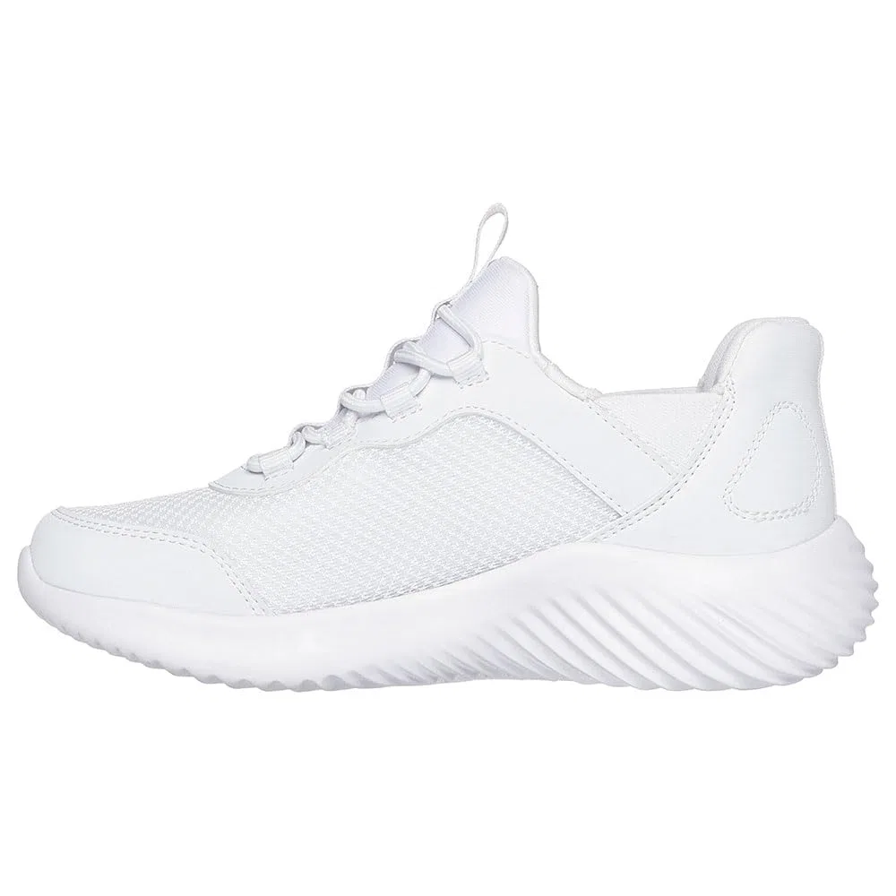 Детские кроссовки для мальчиков с дышащей подкладкой Bounder-Brisk-burst Skechers, White — фото 4