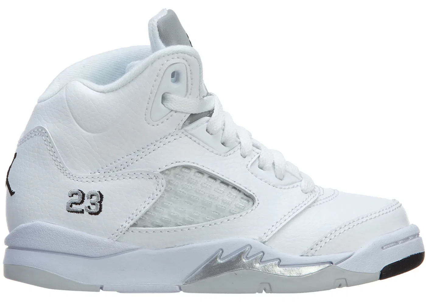 Детские кроссовки Lifestyle Jordan 5 Retro, White/Metallic Silver/Black