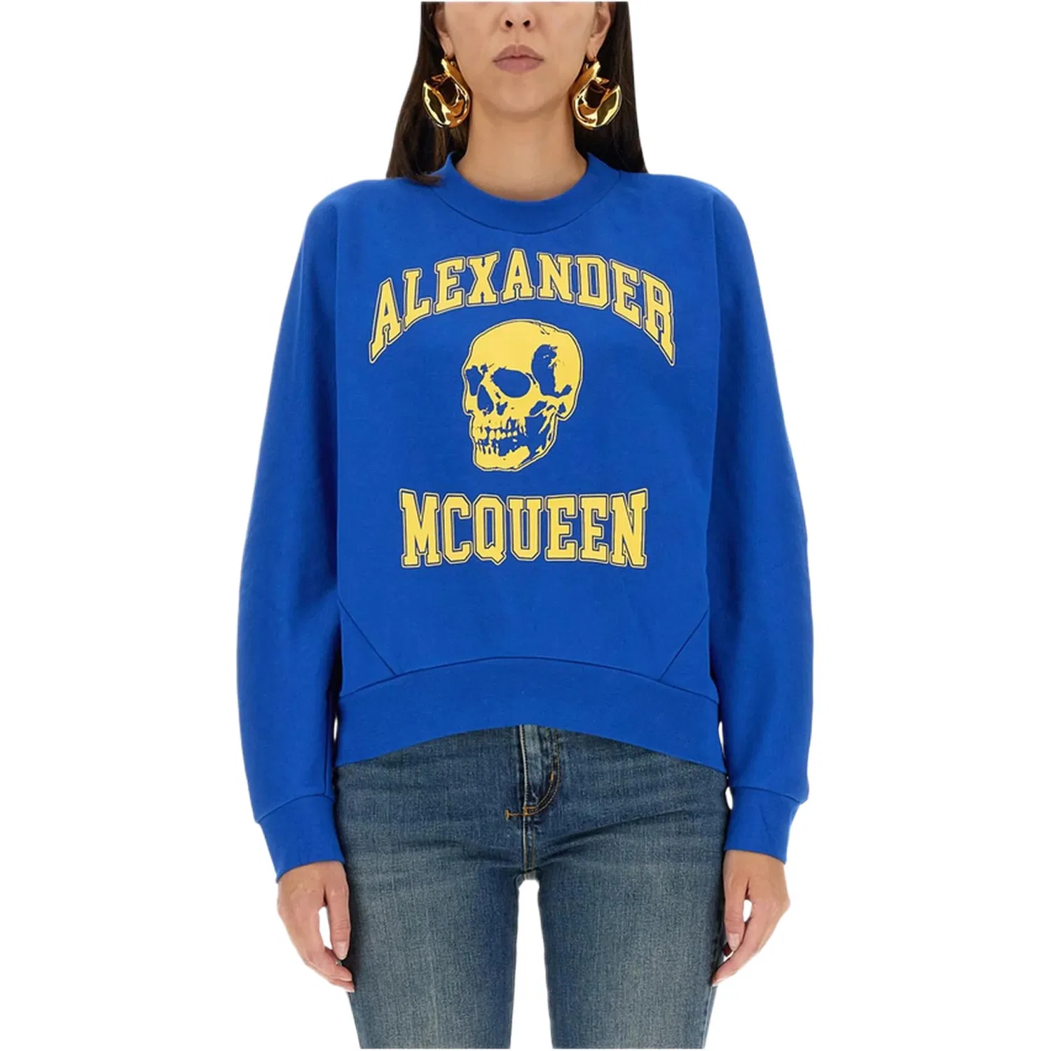 Женская толстовка с длинным рукавом Alexander McQueen, Blue — фото 4