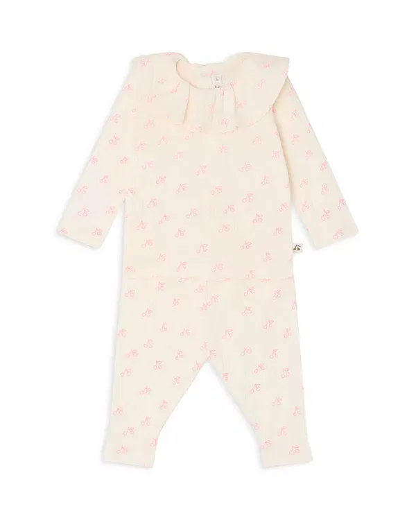 Детский комплект с принтом Jelsia Top & Pants Set Bonpoint, Imp Rose Fluo