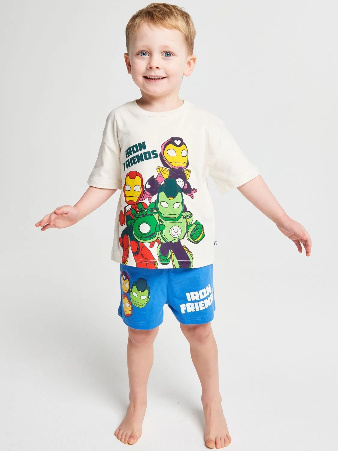 Пижамный набор, с принтом Iron Man & His Awesome Friends Brand Threads, синий