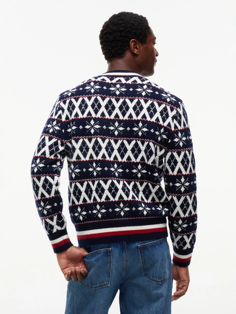 Свитер TOMMY HILFIGER темно-синего цвета — фото 4