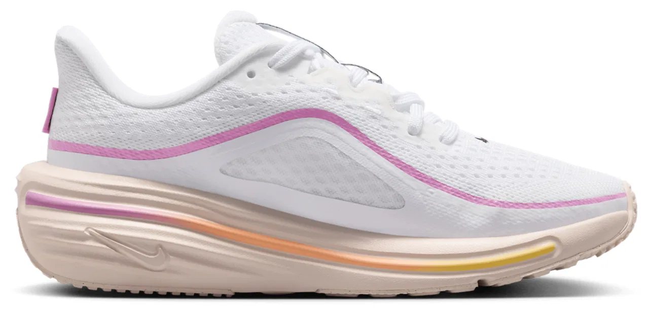 Детские кроссовки для девочек для бега с амортизацией Air Winflo 12 Nike, белый/розовый/черный