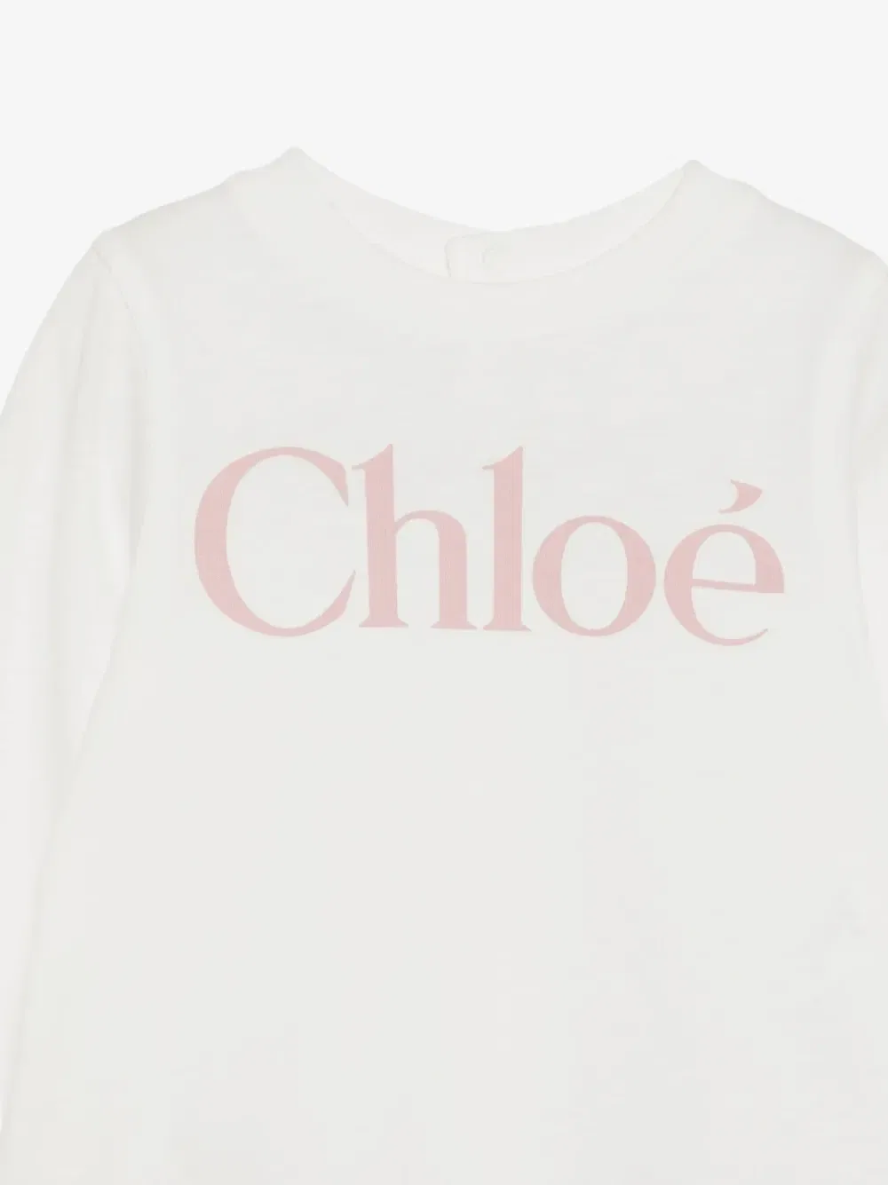 Футболка с длинным рукавом и логотипом Chloe Kids, белый — фото 3