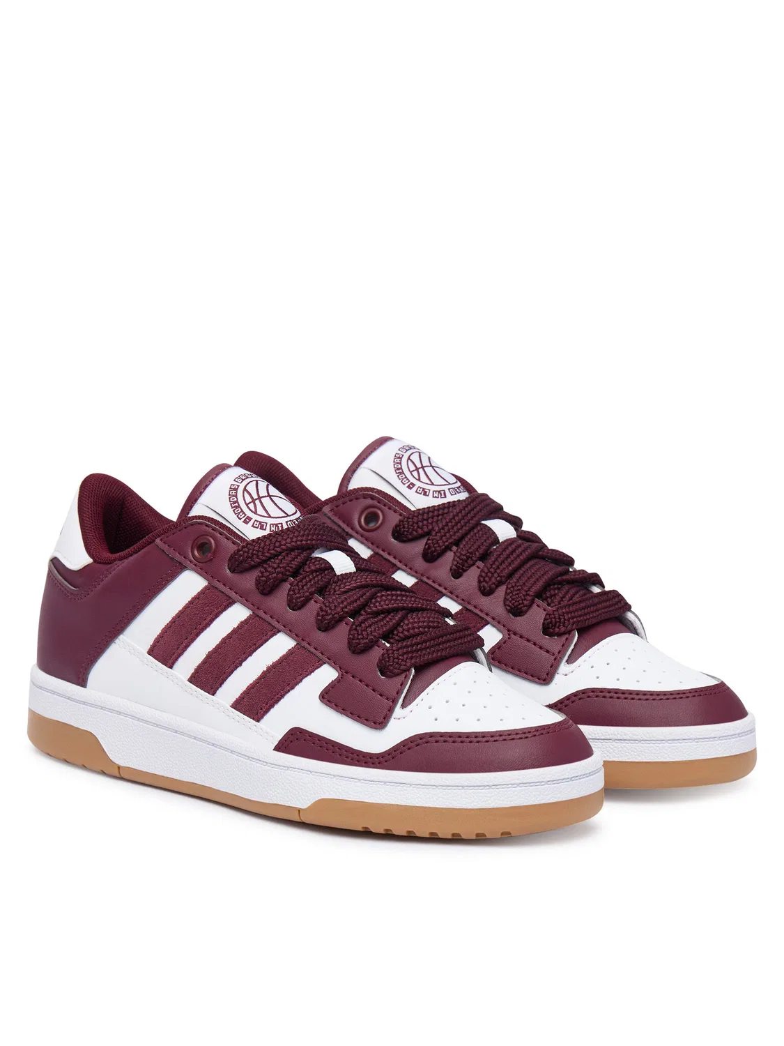 Кроссовки для мальчика Rapid Court Low Shoes Adidas, темно-красный — фото 2
