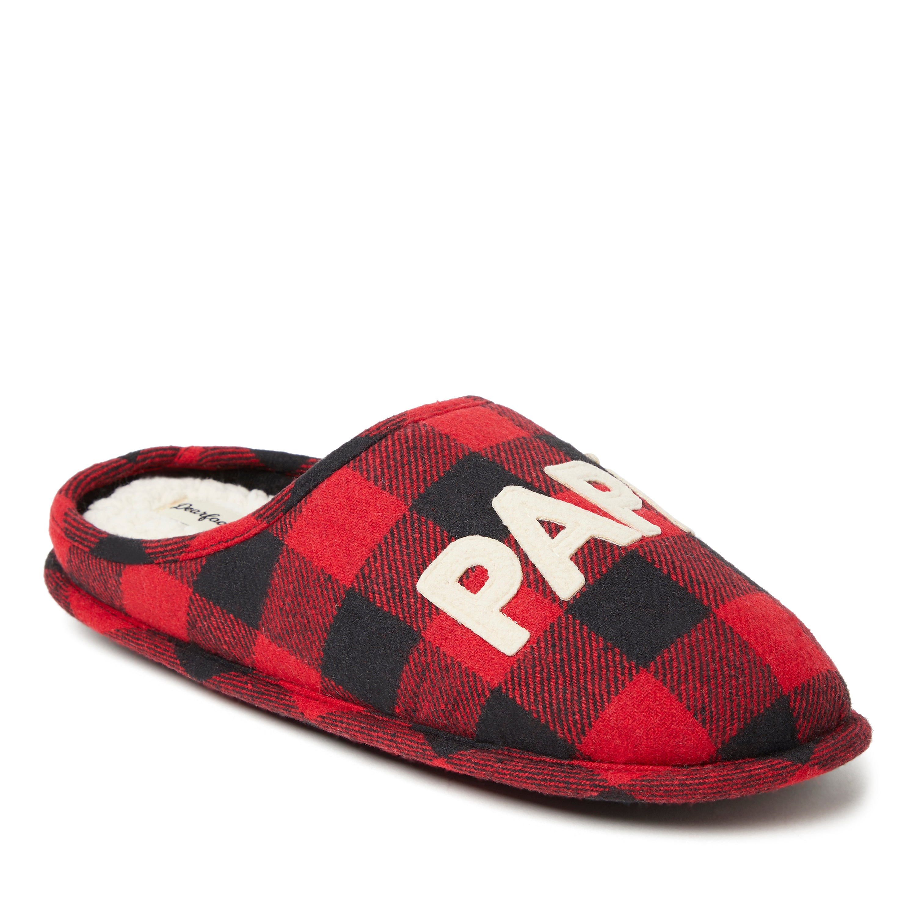 

Мужские сабо Dearfoams Buffalo Check Family Bear, красный