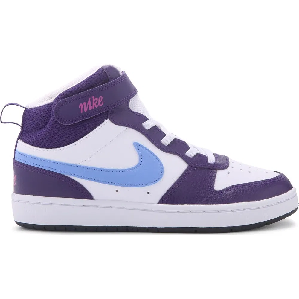 Детские высокие кроссовки Court Borough Mid 2 Nike, Purple/Blue — фото 2