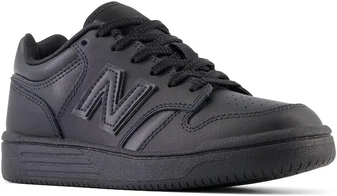 Детские кроссовки для девочек со шнуровкой 480 V1 New Balance, Black — фото 4