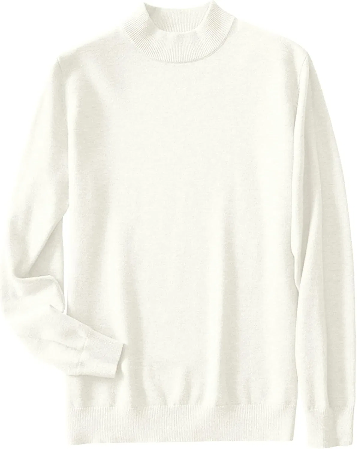 Мужская водолазка slim fit Mock Neck, White — фото 2