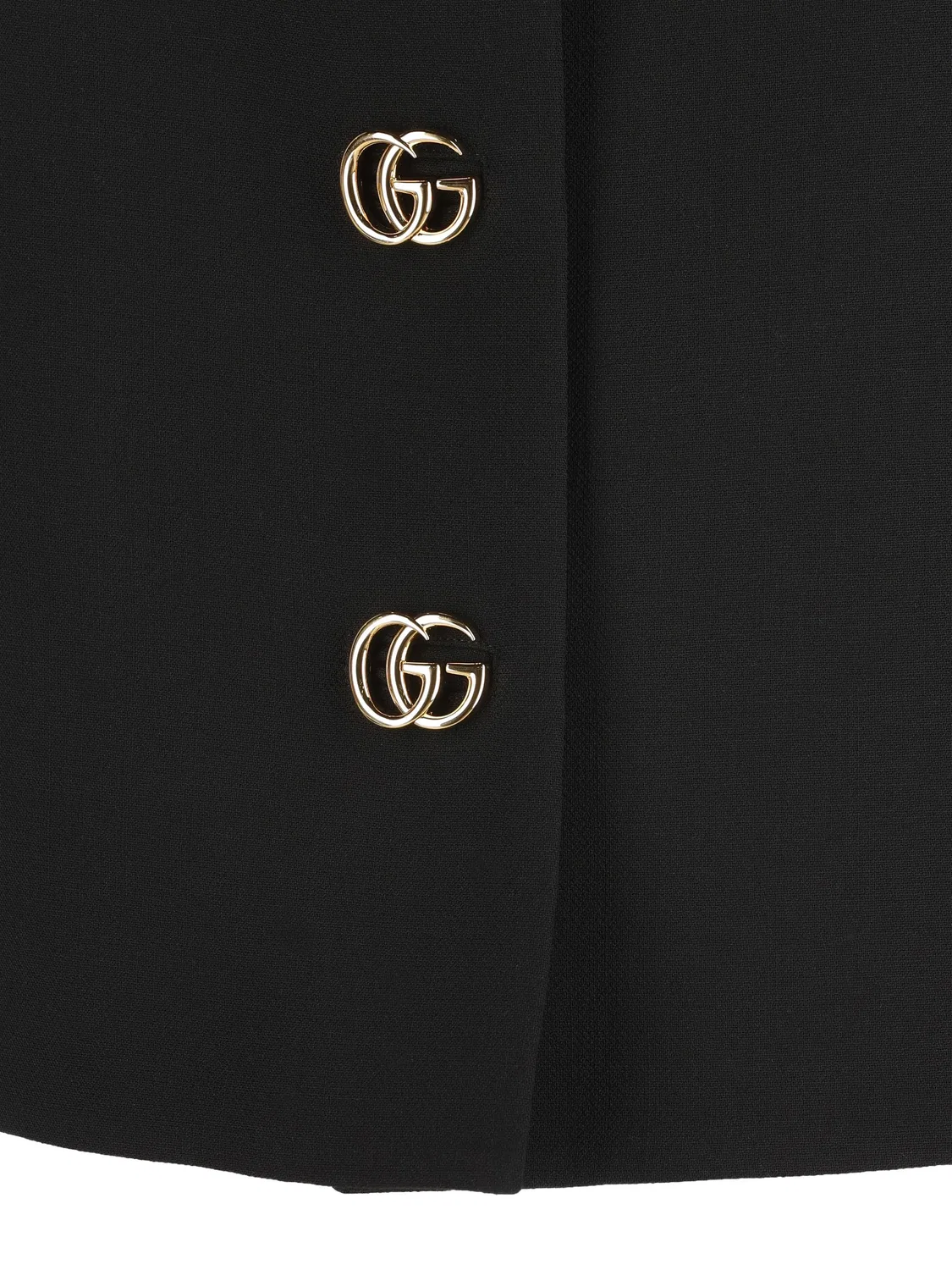Мини юбка на пуговицах Gucci, черный — фото 4