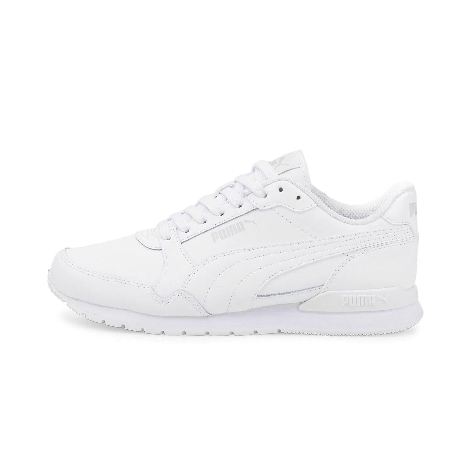 Детские кожаные кроссовки ST Runner v3 Puma, Weiss — фото 3