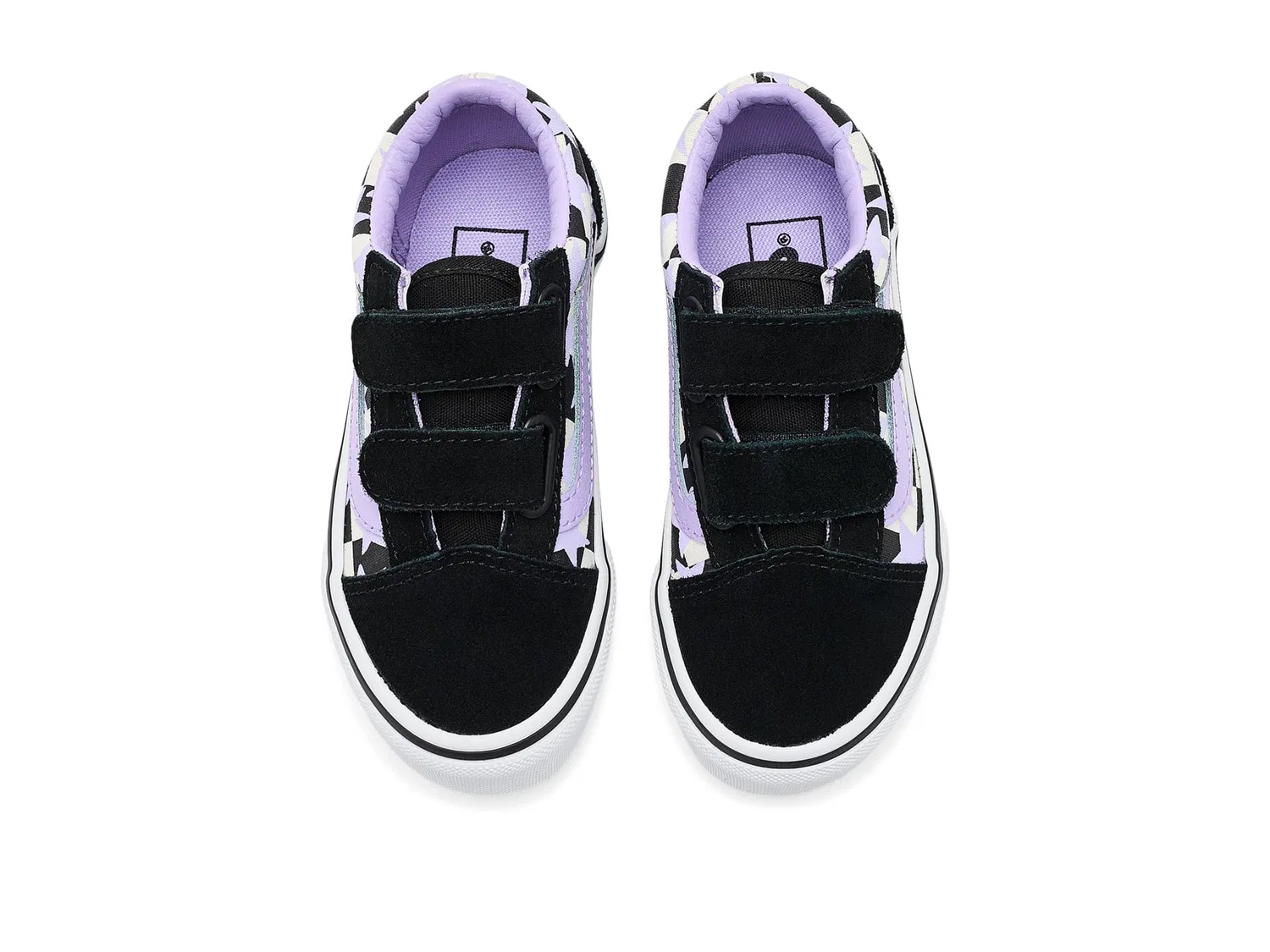Кроссовки Old Skool V (для маленьких детей) Vans Kids, Starry Check Soft Purple — фото 3