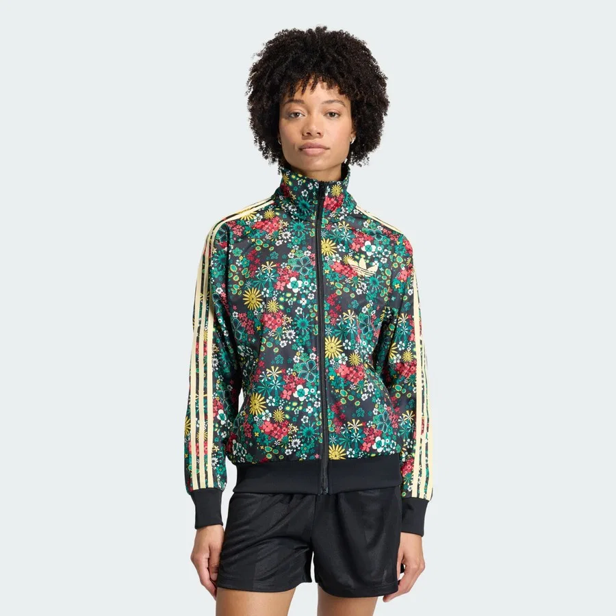 Женский спортивный костюм с принтом Liberty London Firebird adidas Originals, Черно-зеленый